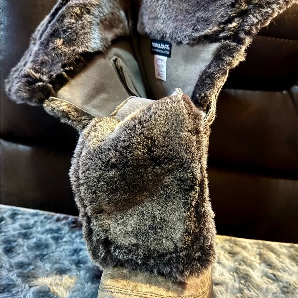 The North Face Brown Suede Lace-Up Knee-High Winter Boots